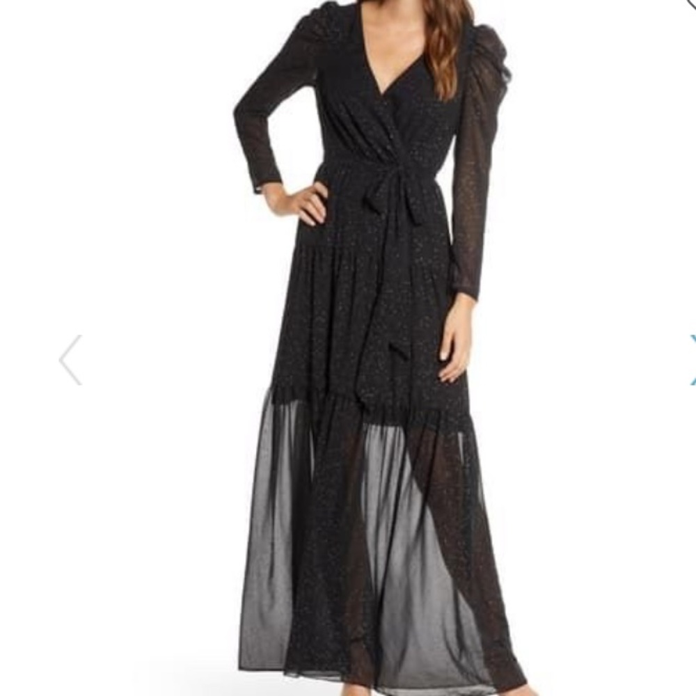 Eliza J Long Sleeve Maxi Dress Size 4